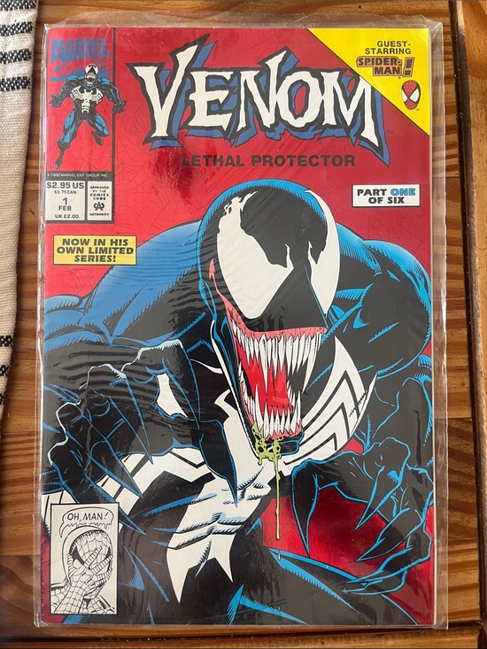 Spiderman Other - Spiderman Venom Comic Cover - Red, Black, White